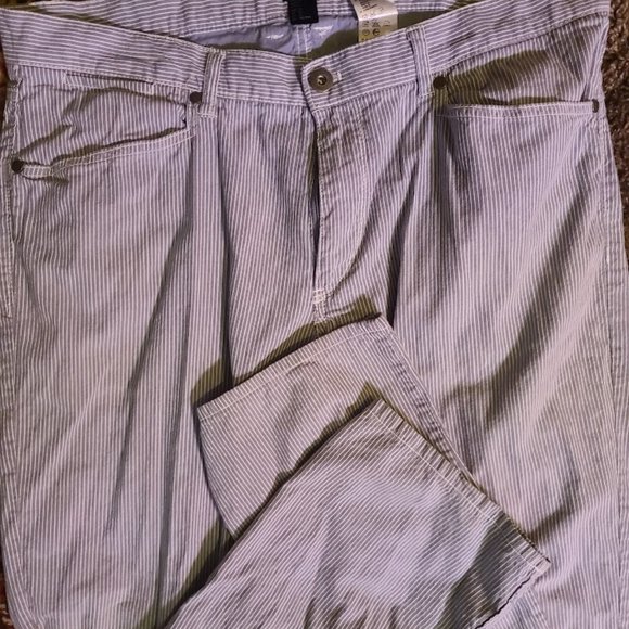 H&M cute blue striped engineer pants sz36 - Picture 2 of 4